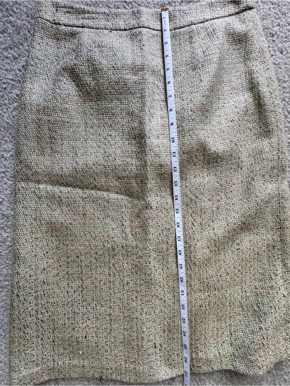Liz Claiborne Green and Beige Woven Fabric - Picture 7 of 8